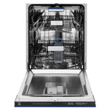ZLINE 24" Dishwasher in Blue gloss panel, Stainless Tub, DWV-BG-24