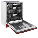 ZLINE 24" Dishwasher in Red Matt panel, Stainless Tub, DWV-RM-24
