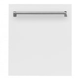ZLINE 24" Dishwasher in White Matte, Traditional Handle, DW-WM-24