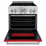 ZLINE 24" Gas Range with Red Gloss door, RG-RG-24