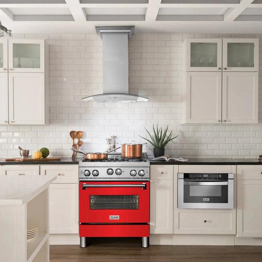 ZLINE 24" Gas Range with Red Gloss door, RG-RG-24