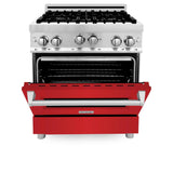 ZLINE 24" Gas Range with Red Gloss door, RG-RG-24