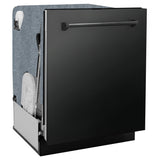 ZLINE 24 in. Panel-Included Monument Series 3rd Rack Top Touch Control Dishwasher with Color Options and Stainless Steel Tub DWMT-BS-24