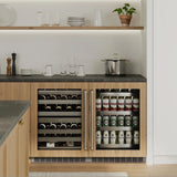 ZLINE 24 in. Touchstone 151 Can Beverage Fridge With Panel Ready Glass Door RBSPO-24