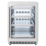 ZLINE 24 in. Touchstone 151 Can Beverage Fridge With Stainless Steel Glass Door RBSO-GS-24