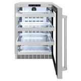 ZLINE 24 in. Touchstone 151 Can Beverage Fridge With Stainless Steel Glass Door RBSO-GS-24