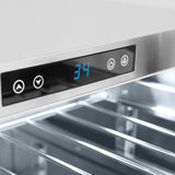 ZLINE 24 in. Touchstone Beverage Fridge, Solid Stainless Door, Matte Black Handle RBSOZ-ST-24-MB