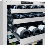 ZLINE 24 in. Touchstone Dual Zone 44 Bottle Wine Cooler With Panel Ready Glass Door RWDPO-24
