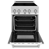 ZLINE 24" Induction Range with a 3 Element Stove and Electric Oven in White Matte RAIND-WM-24