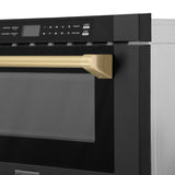 ZLINE 24" Microwave Drawer, Black Stainless, Bronze MWDZ-1-BS-H-CB