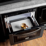 ZLINE 24" Microwave Drawer, Black Stainless Steel, MWD-1-BS