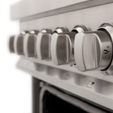ZLINE 24" Professional Dual Fuel Range in Black Matte, RAS-BLM-24