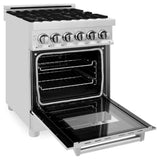 ZLINE 24" Professional Dual Fuel Range In Stainless Steel, RA24