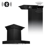 ZLINE 24" Range Hood, Black Stainless, Built-In Speakers, BSKENCRN-BT-24