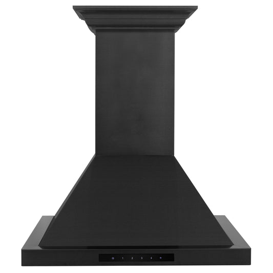 ZLINE 24" Wall Black Stainless Range Hood, Crown Sound, BSKBNCRN-BT-24