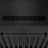 ZLINE 24" Wall Range Hood, Black Stainless, with Crown, BSKENCRN-24