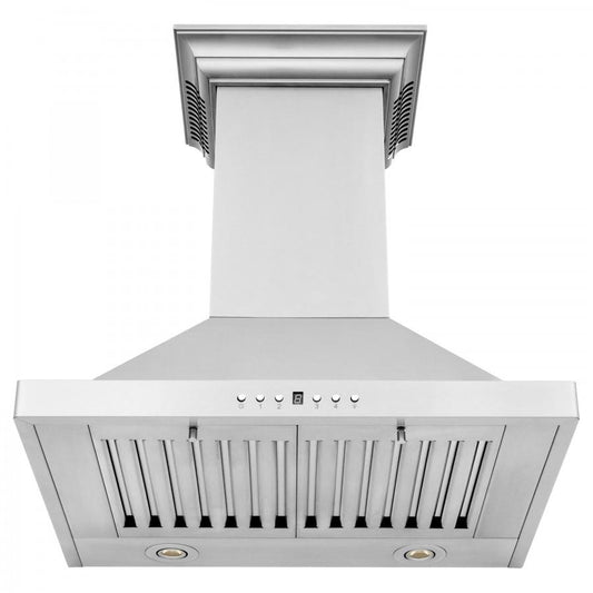 ZLINE 24" Wall Range Hood, Built-in CrownSound® Bluetooth Speakers, KBCRN-BT-24