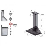 ZLINE 24" Wall Range Hood, Built-in CrownSound® Bluetooth Speakers, KBCRN-BT-24