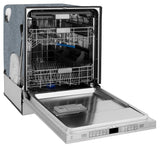 ZLINE 24"Autograph Dishwasher, Stainless, Accent Handle, DWMTZ-304-24-G