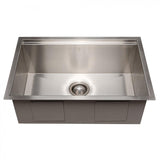 ZLINE 27" Undermount Single Bowl Ledge Sink DuraSnow, SLS-27S