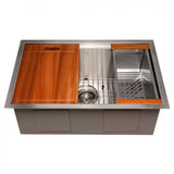 ZLINE 27" Undermount Single Bowl Ledge Sink Stainless Steel, SLS-27