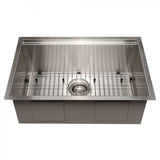 ZLINE 27" Undermount Single Bowl Ledge Sink Stainless Steel, SLS-27