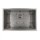 ZLINE 27" Undermount Single Bowl Sink in Stainless Steel, SRS-27