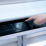 ZLINE 30" 16.1 cu. ft. Built-In 2-Door Bottom Freezer Refrigerator with Internal Water and Ice Dispenser in Black Stainless Steel-RBIV-BS-30