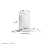 ZLINE 30"  Alpine Wall Range Hood, Stainless Steel, ALP70WL-30