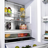 ZLINE 30" Autograph 16.1 cu. ft. 2-Door Bottom Freezer Fridge Water/Ice Dispenser Stainless Steel Matte Black Accents RBIVZ-304-30-MB