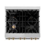 ZLINE 30" Autograph Dual Fuel Range, Stainless Steel, RAZ-30-CB