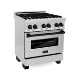ZLINE 30" Autograph Dual Fuel Range, Stainless Steel, RAZ-30-MB
