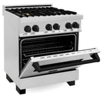 ZLINE 30" Autograph Dual Fuel Range, Stainless Steel, RAZ-30-MB