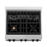 ZLINE 30" Autograph, Dual Fuel Range, White Door, RASZ-WM-30-MB
