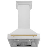 ZLINE 30" Autograph DuraSnow Stainless Steel Hood 8654SNZ-30-G