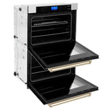 ZLINE 30" Autograph Edition Double Wall Oven with Self Clean and True Convection in Stainless Steel AWDZ-30-G