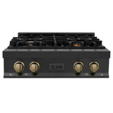 ZLINE 30" Autograph Edition Rangetop, Gold Accents, RTBZ-30-CB