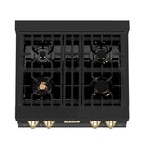 ZLINE 30" Autograph Edition Rangetop, Gold Accents, RTBZ-30-G