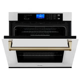 ZLINE 30" Autograph Edition Single Wall Oven with Self Clean and True Convection in Stainless Steel AWSZ-30-CB