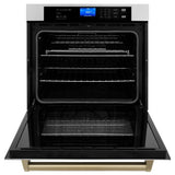 ZLINE 30" Autograph Edition Single Wall Oven with Self Clean and True Convection in Stainless Steel AWSZ-30-CB