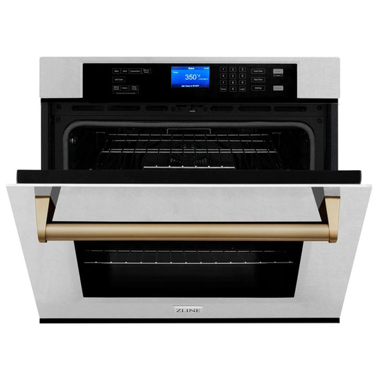 ZLINE 30" Autograph Edition Single Wall Oven with Self Clean and True Convection Stainless Steel AWSSZ-30-CB