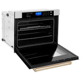 ZLINE 30" Autograph Edition Single Wall Oven with Self Clean and True Convection Stainless Steel AWSSZ-30-G