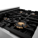 ZLINE 30" Autograph Porcelain Rangetop, Matte Black Accents, RTZ-30-MB
