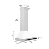 ZLINE 30" Autograph Stainless Wall Range Hood KB4STZ-WM30-MB