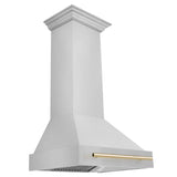 ZLINE 30" Autograph Stainless Wall Range Hood, White, 8654STZ-30-G