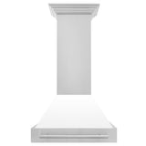 ZLINE 30" Autograph Stainless White Wall Range Hood, 8654STX-WM-30