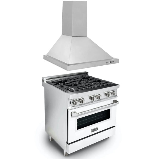 ZLINE 30" Bundle Range RA-WM-30 & Range Hood KB-30, 2KP-RAWMRH30