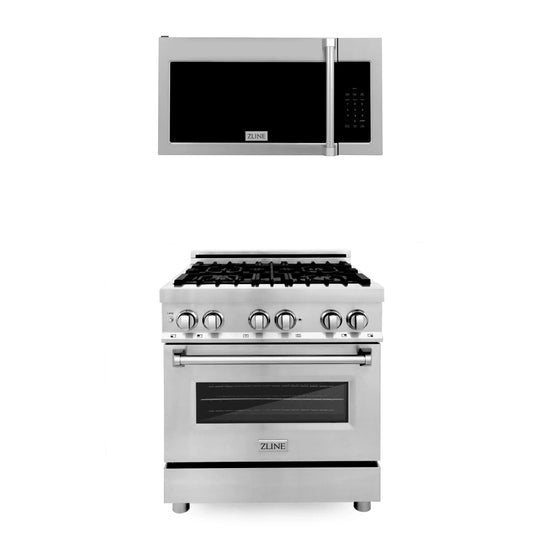 ZLINE 30" Bundle Range RA30 & Microwave MWO-OTR-H-30, 2KP-RAOTR30