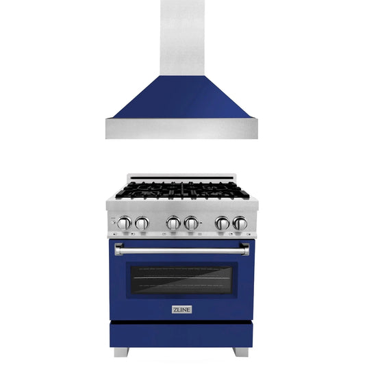 ZLINE 30" Bundle Range RAS-BG-30 & Range Hood 8654BG-30, 2KP-RASBGRH30