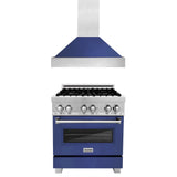 ZLINE 30" Bundle Range RAS-BM-30 & Range Hood 8654BM-30, 2KP-RASBMRH30